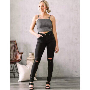 Levi 721 High Rise Skinny Slim Through Hip And Thigh Hypersoft Black Size 26/32